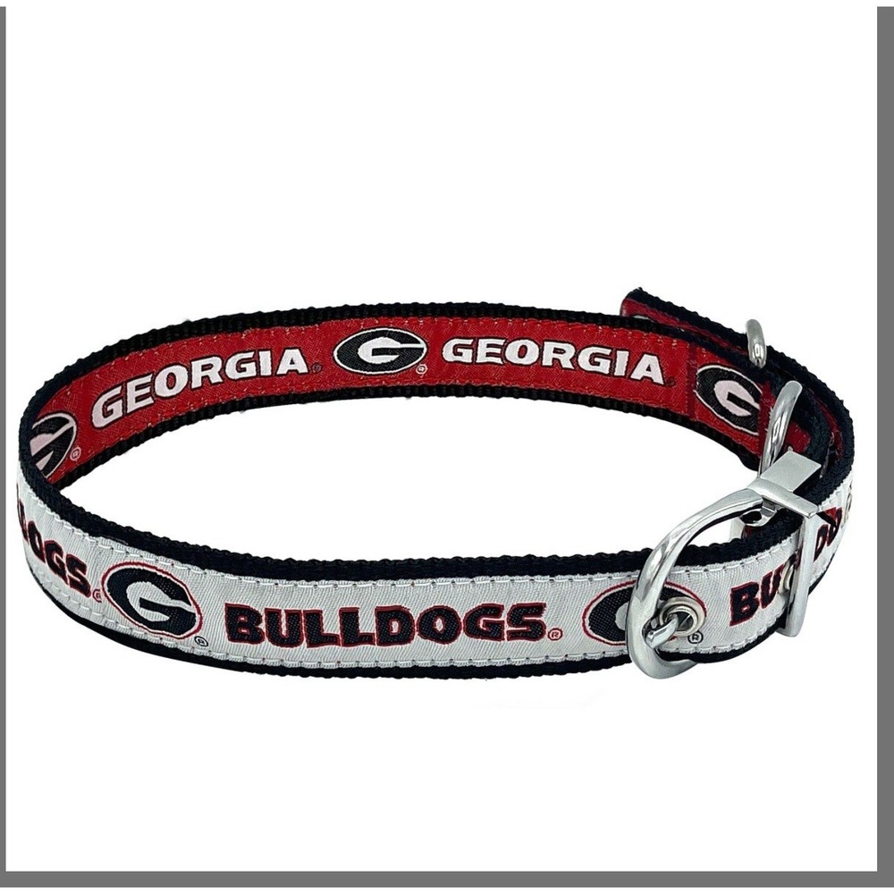 Georgia Bulldogs Reversible NCAA Dog Collar Medium. Two-Sided‎ Adjustable New